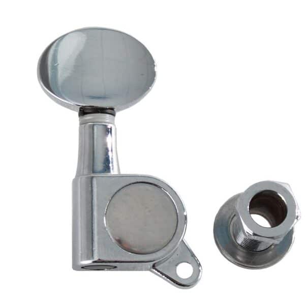 Chromed machine head set for electric guitar (6 in line left)
