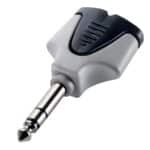 Wiremaster adapter 1x6.3 Stereo male - 2x3.5 Stereo female