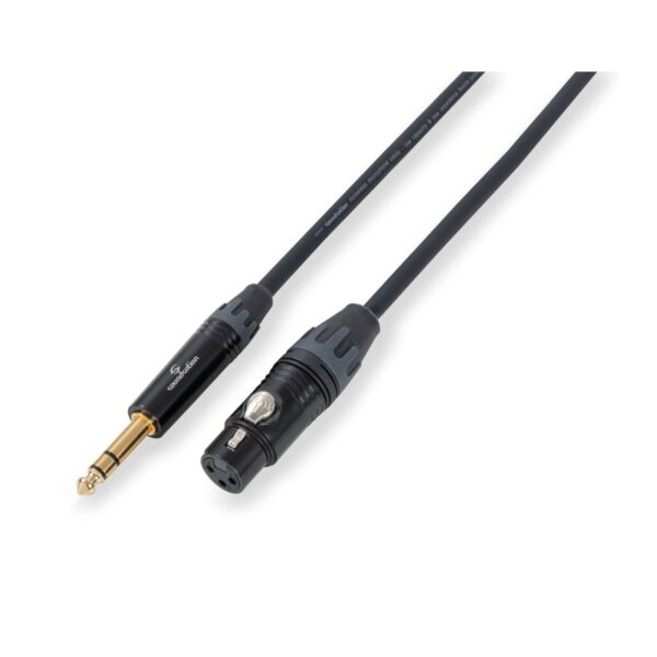 Wiremaster balanced patch cable XLR(F)-6.3mm Jack STEREO / 1mt