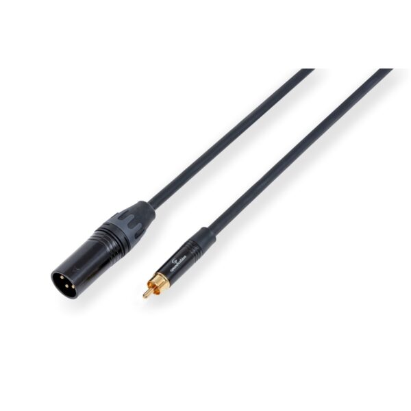 Wiremaster balanced patch cable XLR(M)-RCA / 0.6mt