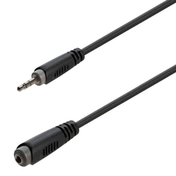 Adapteris 3.5mm Jack male STEREO - 3.5mm Jack female STEREO 3mt Juodas