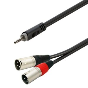 Balanced Y-adapter cable 3.5mm Jack male STEREO - 2xXLR 3P male / 3mt