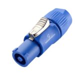 Profesionali 3 polių Powercon IN jungtis, Mėlyna, 20A/250V