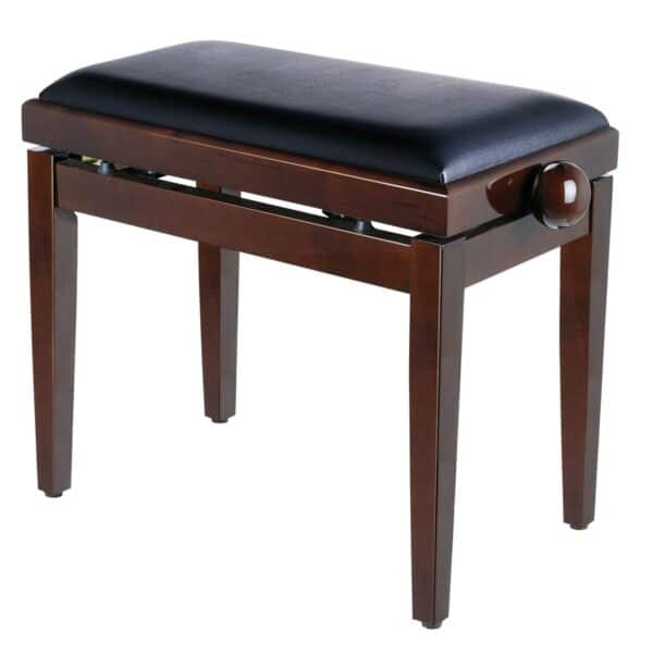 Reguliuojama blizgi rožinio raudonmedžio pianino kėdė