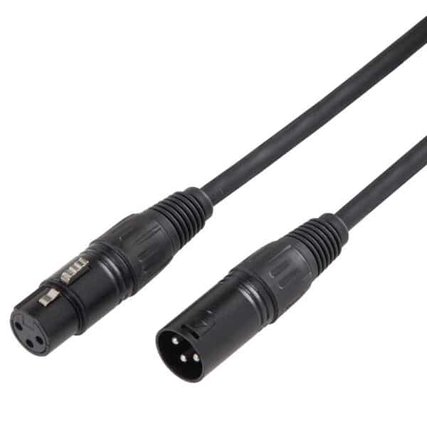 AES/EBU ir DMX kabelis 3m Juodas