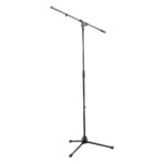 K&M 21020 - mikrofono stovas su strėle, juodas