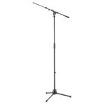K&M 21040 - mikrofono stovas su strėle, juodas