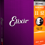 Elixir akustinės gitaros stygos 11-52 Nanoweb Bronze 80/20 (Custom Light)