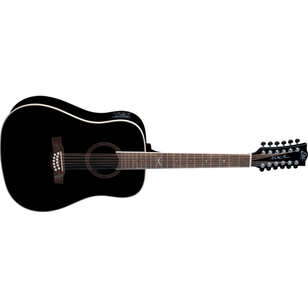 NXT D100CWE Dreadnought XII See Through Black NXT NXT D100CWE BLK12 ACOUSTIC GUITARS