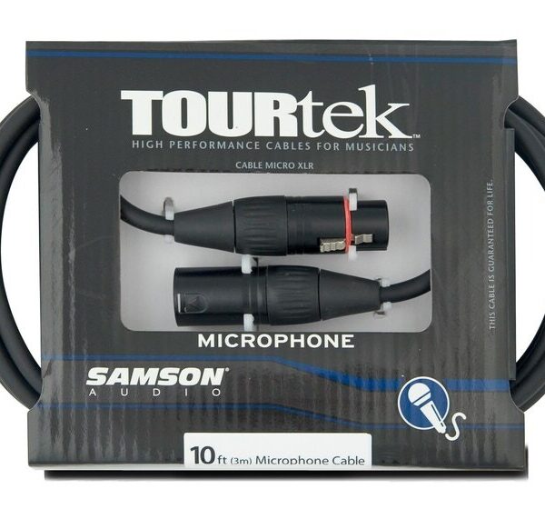 Samson Tourtek TM10 mikrofono laidas, 3m, su Neutrik® jungtimis, mažas triukšmas, aukšta garso kokybė