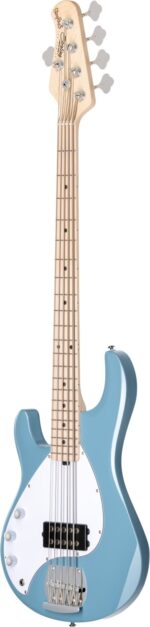 Sterling By Music Man Ray5LH-CHB Chopper Blue 5-string elektrinis bosas kairiarankis - Image 3