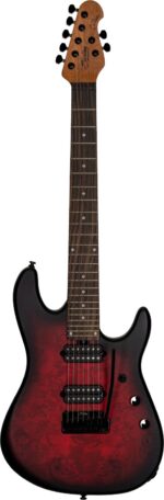 Sterling by Music Man Richardson7 Dark Scarlet Burst Satin 7-stygė elektrinė gitara - Image 7