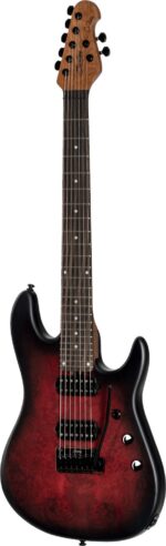 Sterling by Music Man Richardson7 Dark Scarlet Burst Satin 7-stygė elektrinė gitara - Image 5