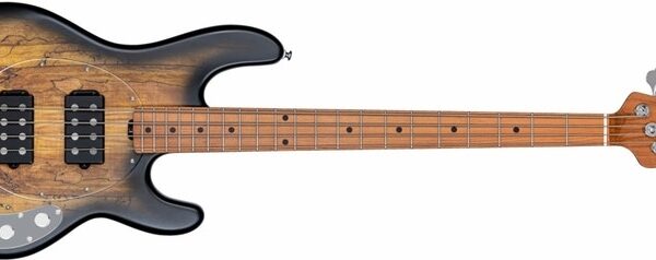 Sterling By Music Man StingRay RAY34HHSM, Natūralus Burl Satin, elektrinė bosinė gitara