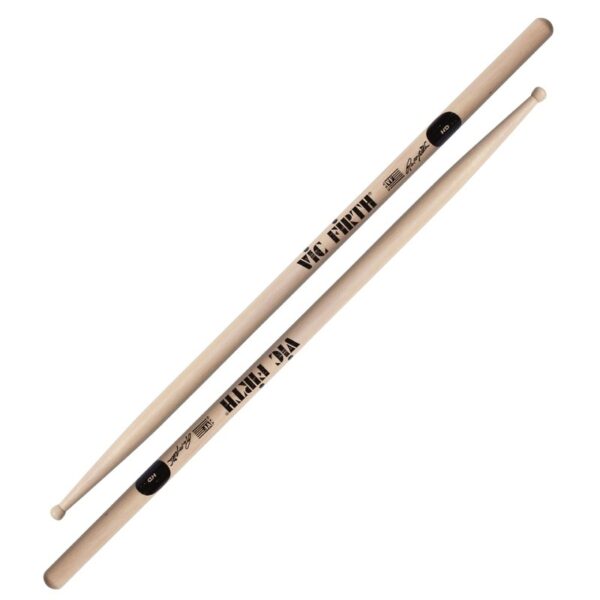 Vic Firth SMIL Signature Series Russ Miller Hi-Def būgnų lazdelės su "half acorn" tipu