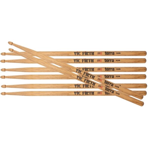 Vic Firth X5BT Terra Series Extreme 5B Būgnų lazdelės - Great Value Pack