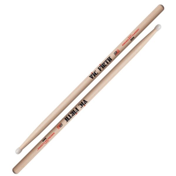 Vic Firth 3AN American Classic® 3AN Nylon Tip - būgnų lazdelės, hickory, 1,47cm, 41,12cm, trumpas taper, barrel forma