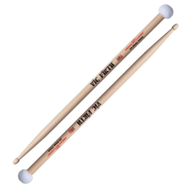 Vic Firth 5ADT Dual Tone 5A būgnų lazdelės su sintetiniu plaktuku