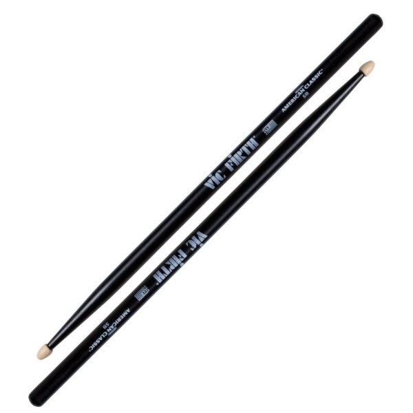Vic Firth 5BB American Classic® 5B Black Wood Tip būgnų lazdelės