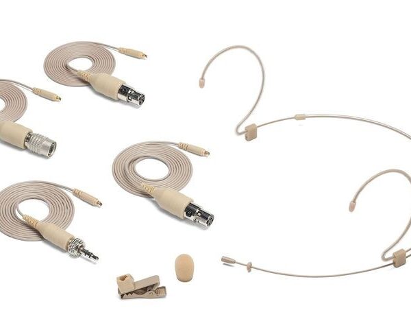 Samson DE50X - Omnidirekcinis ausinės mikrofonas su 2.5mm kondensatoriumi, IP65 atsparumu, 4 adapteriai