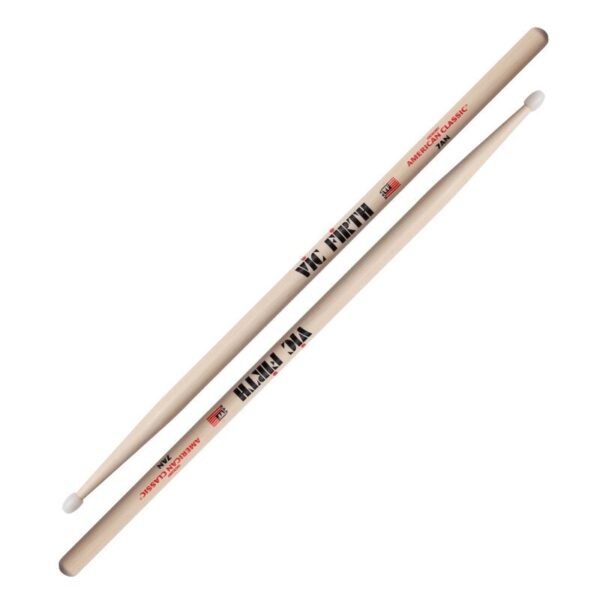 Vic Firth 7AN American Classic® 7A Nylon Tip - būgnų lazdelės, hickory, 1,37cm, 39,37cm, vidutinė taperinė, nylon, ašmenų forma