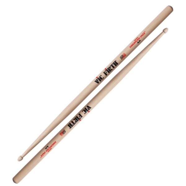 Vic Firth AJ1 American Jazz® 1 - būgnų lazdelės, hickory, ilgas taperis