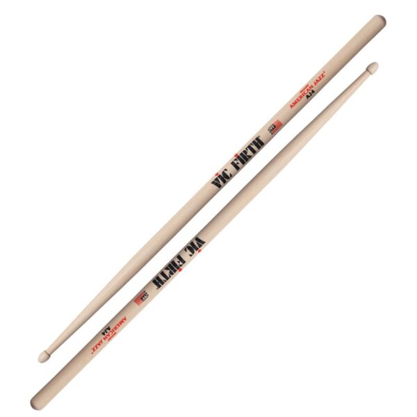 Vic Firth AJ4 American Jazz® 4 - būgnų lazdelės, hickory, ilgas taperis, lengvas žaidimas