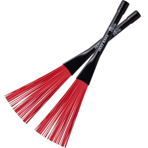 Vic Firth BJR Jazz Rake Raudona Plastikinė Būgnų Šluotelė
