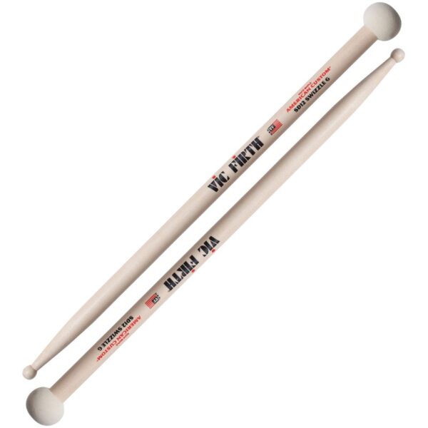 Vic Firth SD12 American Custom® Swizzle General - būgnų lazdelės su kietu veltiniu kamuoliuku