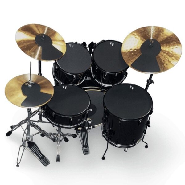 Vic Firth MUTEPP3 Būgnų ir Cymbalų Mute Prepack su Praktikos Kilimėliais