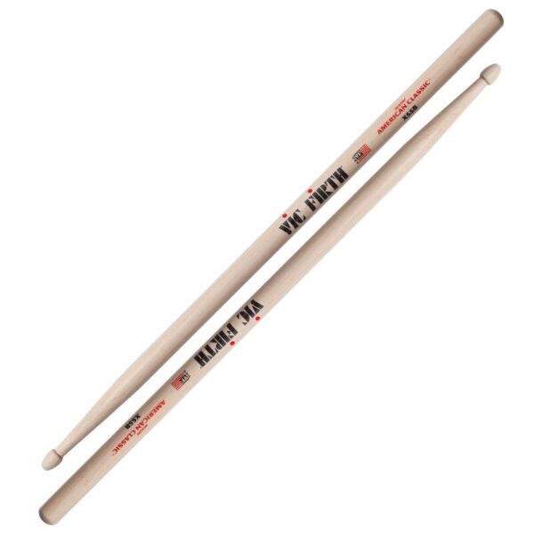 Vic Firth X55B American Classic® X55B Wood Tip būgnų lazdelės 5B su ilgesniu kotu