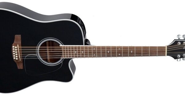 Takamine GD38CE-BLK Dreadnought 12-String Acoustic Guitar, Black