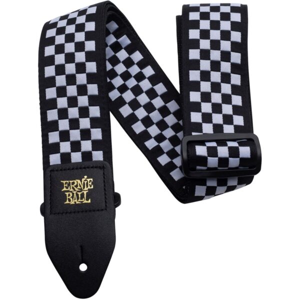 Ernie Ball 4149 Black & White Checkered, gitaros diržas