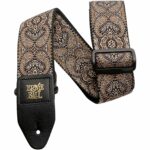 Ernie Ball 4163 Gold & Black Paisley, gitaros diržas