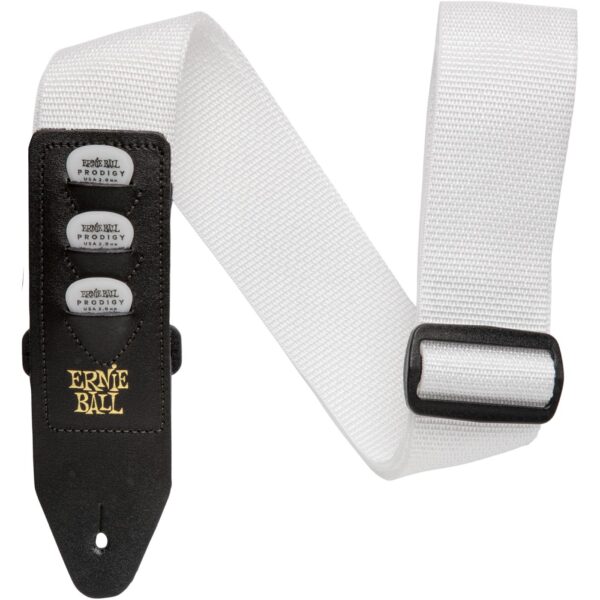 Ernie Ball 4259 Pickholder White, gitaros diržas