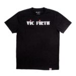 Vic Firth Classic Logo, juodi marškinėliai, dydis S
