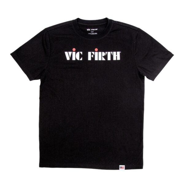 Vic Firth Classic Logo, juodi marškinėliai, dydis L