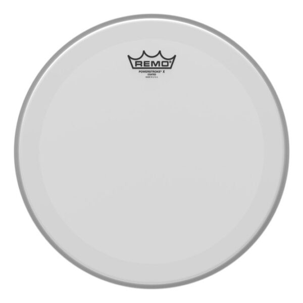 Remo Powerstroke X White coated snare drum 13" 13" būgno plastikas