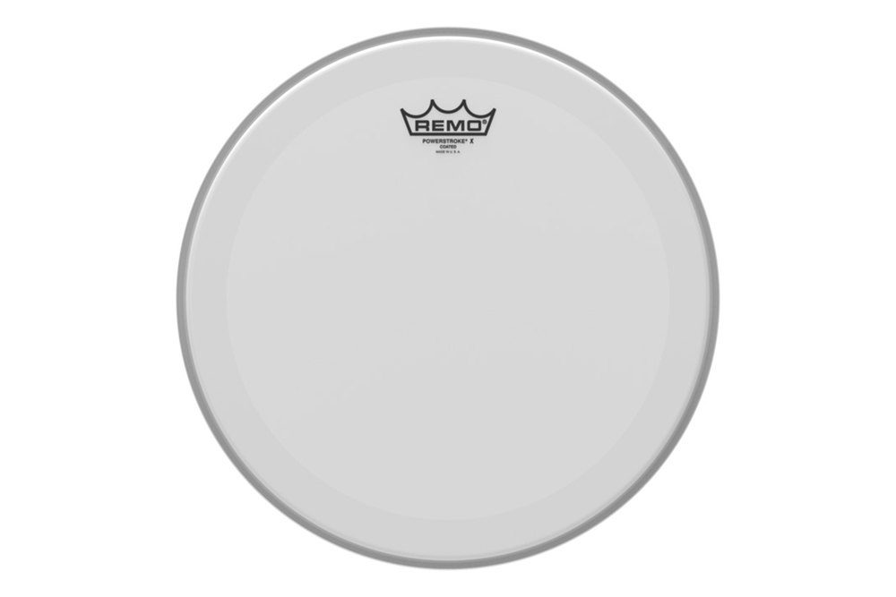 Remo Powerstroke X White coated snare drum 13" 13" būgno plastikas