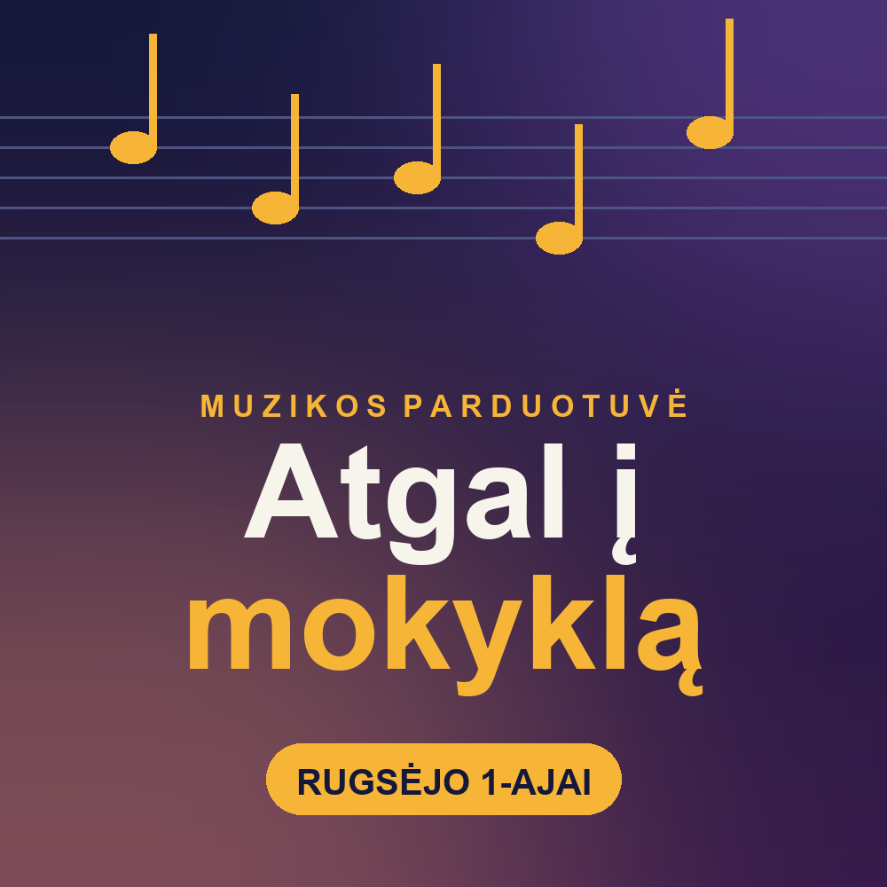 Atgal į mokyklą — muzikos instrumentai ir priedai mokslo metams