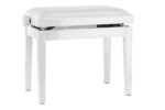 GEWA Deluxe Vinyl - pianino suoliukas, White highgloss