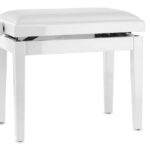 GEWA Deluxe Vinyl - pianino suoliukas, White highgloss