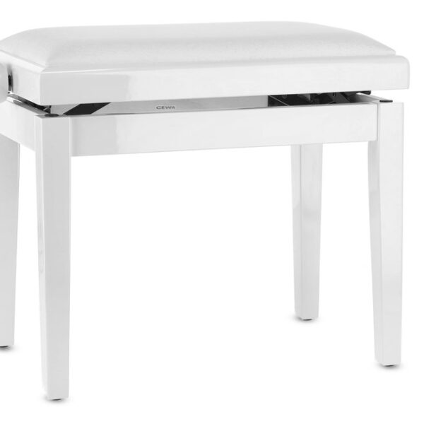 GEWA Deluxe Vinyl - pianino suoliukas, White highgloss