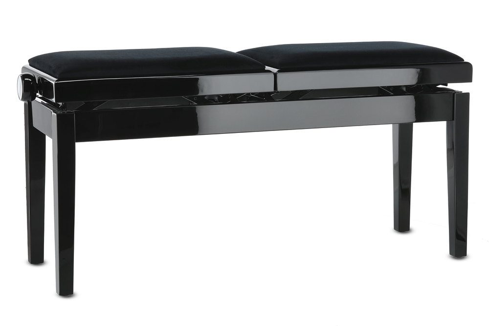 138253.jpg GEWA Deluxe Double - pianino suoliukas, juodas blizgus - Image 1