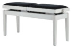 GEWA Deluxe Double - pianino suoliukas, baltas matinis - Image 3