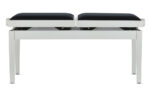 GEWA Deluxe Double - pianino suoliukas, baltas matinis - Image 2