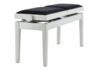 GEWA Deluxe Double - pianino suoliukas, baltas matinis - Image 5