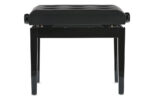 GEWA Deluxe Leather Black, Highgloss - pianino suoliukas, Black cover made of artificial leather - Image 2