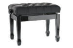 GEWA Deluxe XL Black high gloss - pianino suoliukas, Black cover