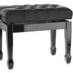GEWA Deluxe XL Black high gloss - pianino suoliukas, Black cover